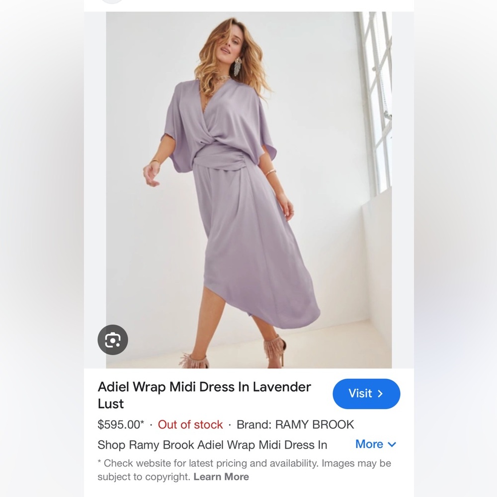 Ramy Brook Adiel lilac dress, sz S